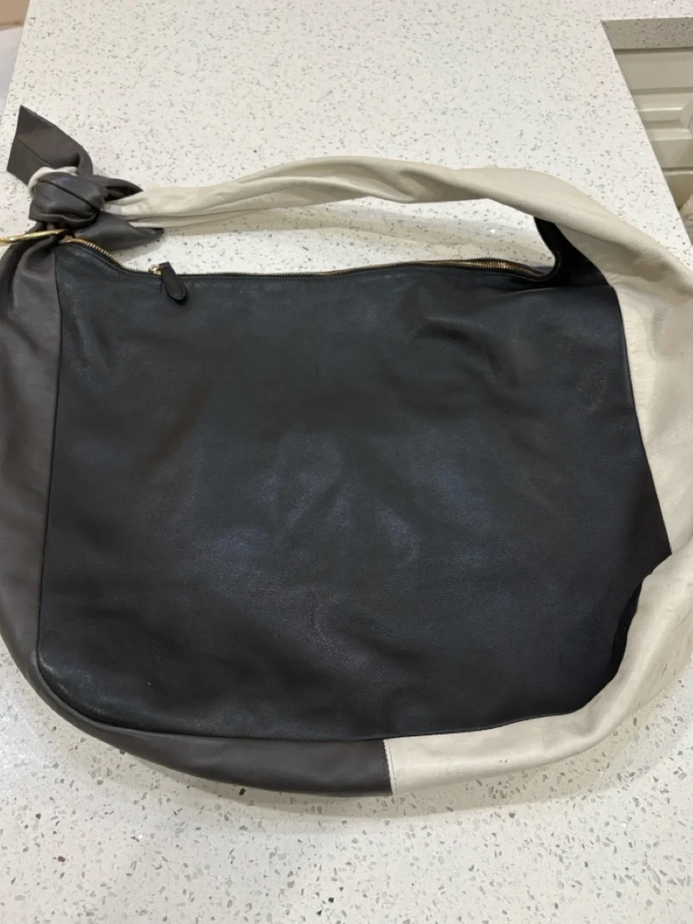 Diane Von Furstenberg Large Colorblock Leather Slouchy Hobo Bag